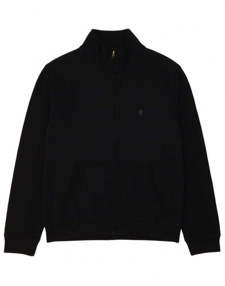 FRENCH CONNECTION Mens Tracksuit Top Jacket Medium Navy Blue Cotton
