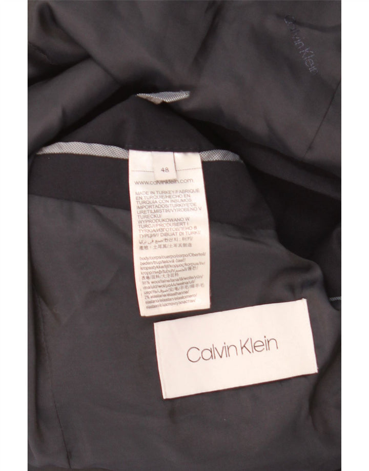 Calvin Klein Chaqueta tipo blazer de 2 botones para hombre IT 48 Poliéster negro mediano