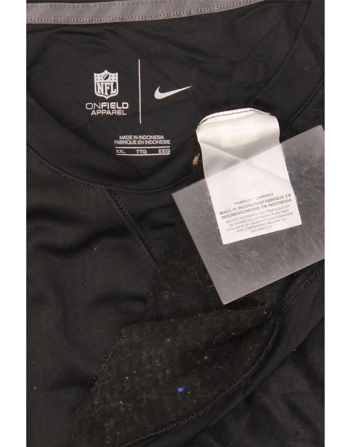 Nike Camiseta gráfica de manga larga para mujer UK 20 2XL Poliéster negro