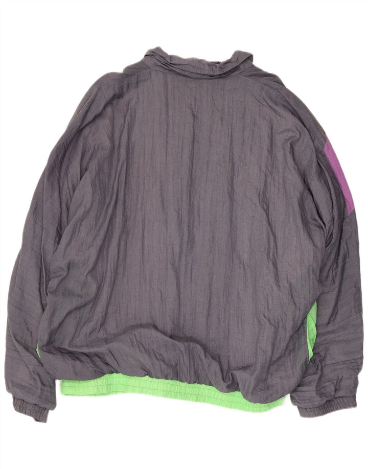 CLIPPER Chaqueta de chándal para hombre UK 46 2XL Gris Colorblock Algodón