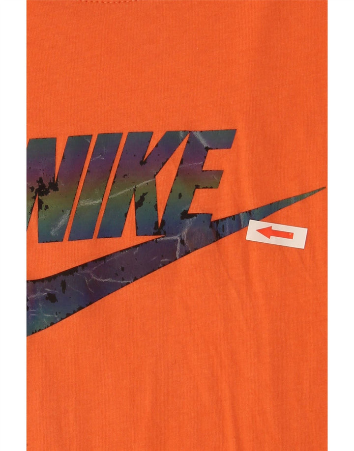 Nike - Camiseta gráfica para hombre, parte superior de algodón naranja mediano