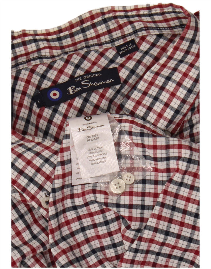 Camisa Ben Sherman Hombre Grande Algodón Cuadros Multicolores