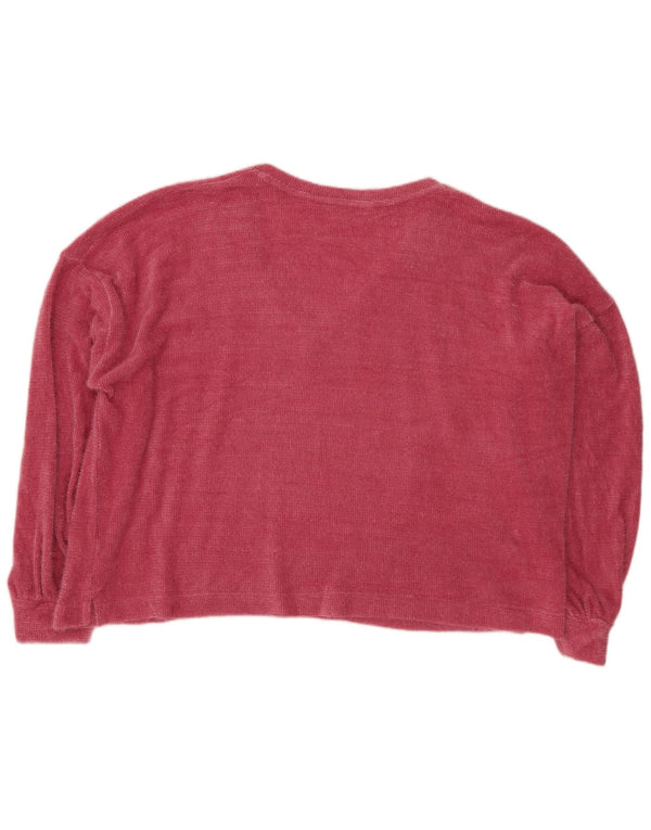 Marks & Spencer Suéter Corto con Cuello en V para Mujer UK 40 XL Rosa