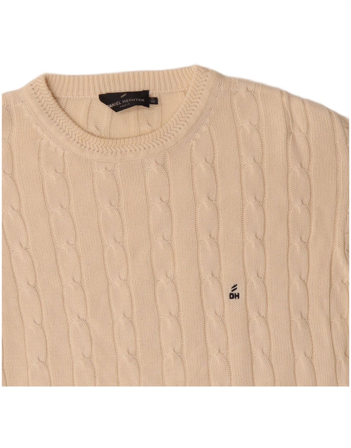 DANIEL HECHTER Jersey con cuello redondo para hombre EU 48 Medium Beige