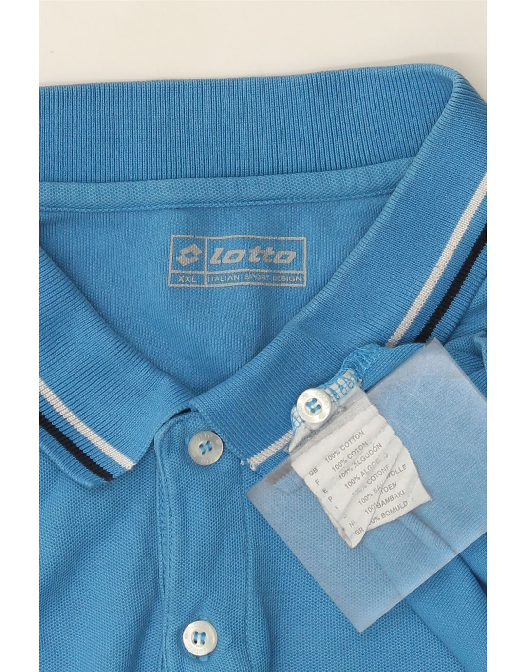 Polo Lotto Hombre 2XL Algodón Azul