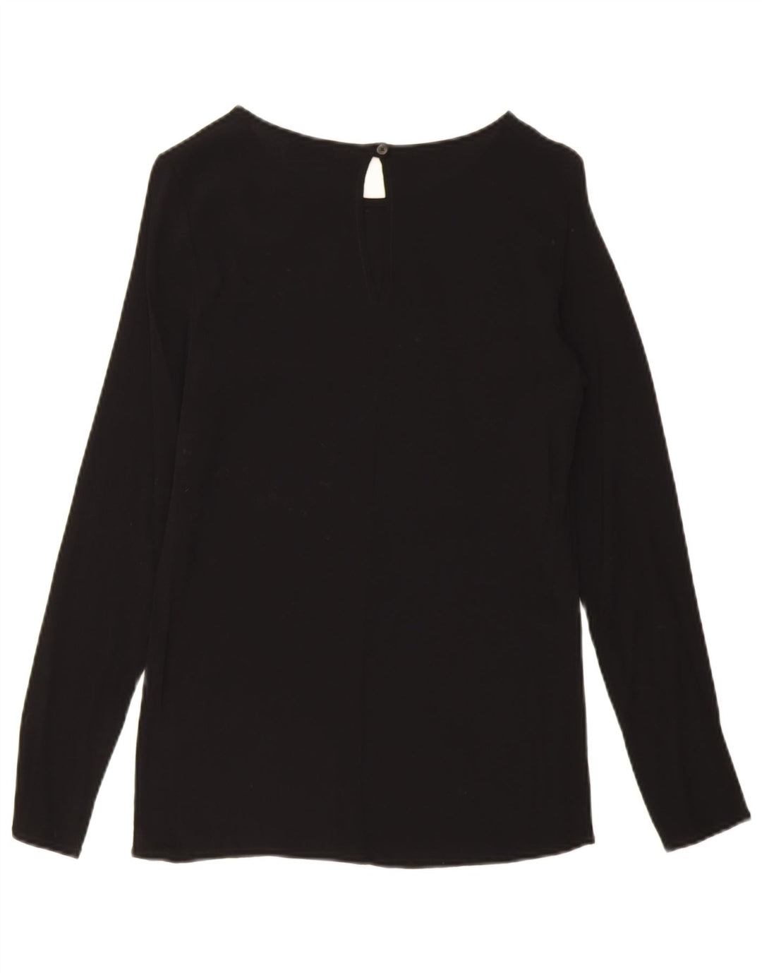 Blusa Mujer Trussardi Jeans Manga Larga Top IT 42 Medium Negro Viscosa