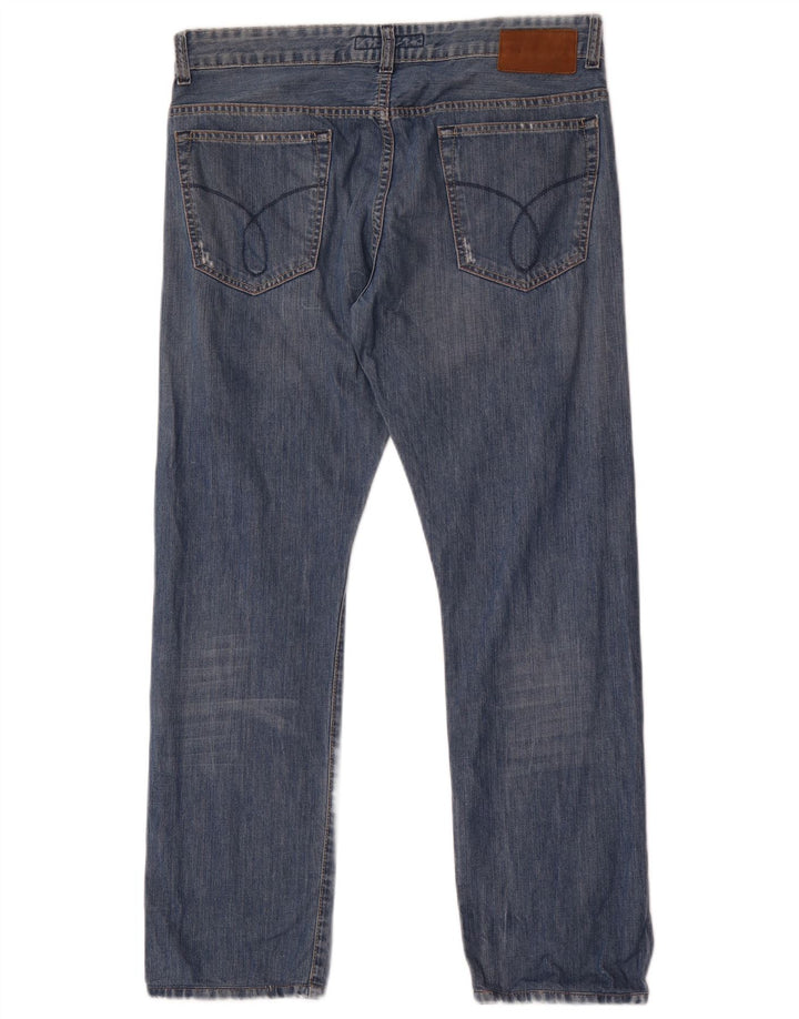 Calvin Klein Jeans rectos para hombre W32 L30 Algodón azul