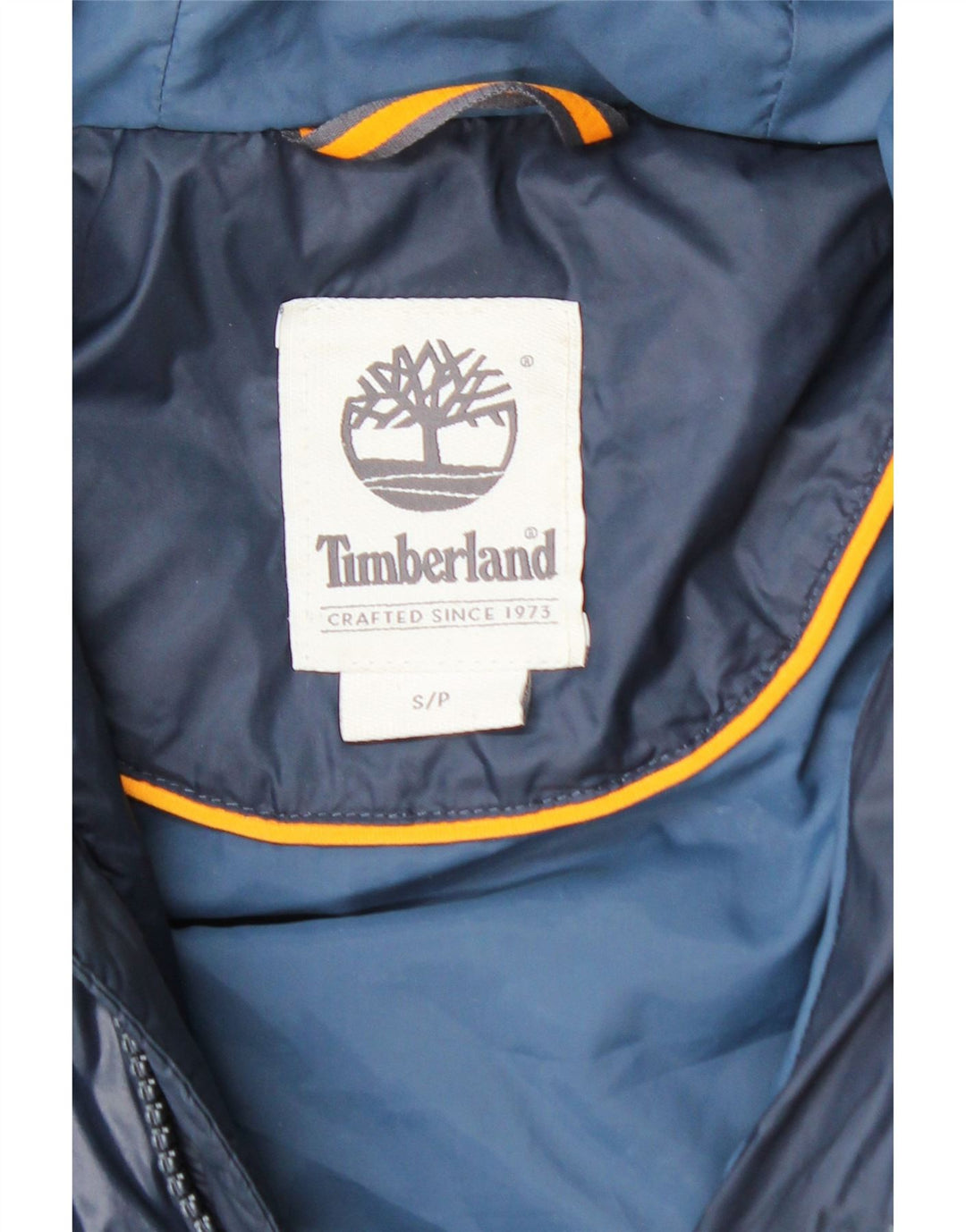 TIMBERLAND Chaqueta acolchada con capucha para hombre UK 36 Small Azul marino Nylon