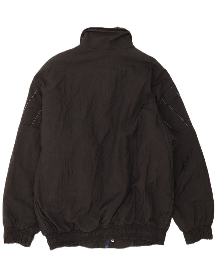 Vintage hombres chaqueta acolchada Reino Unido 40 grande negro