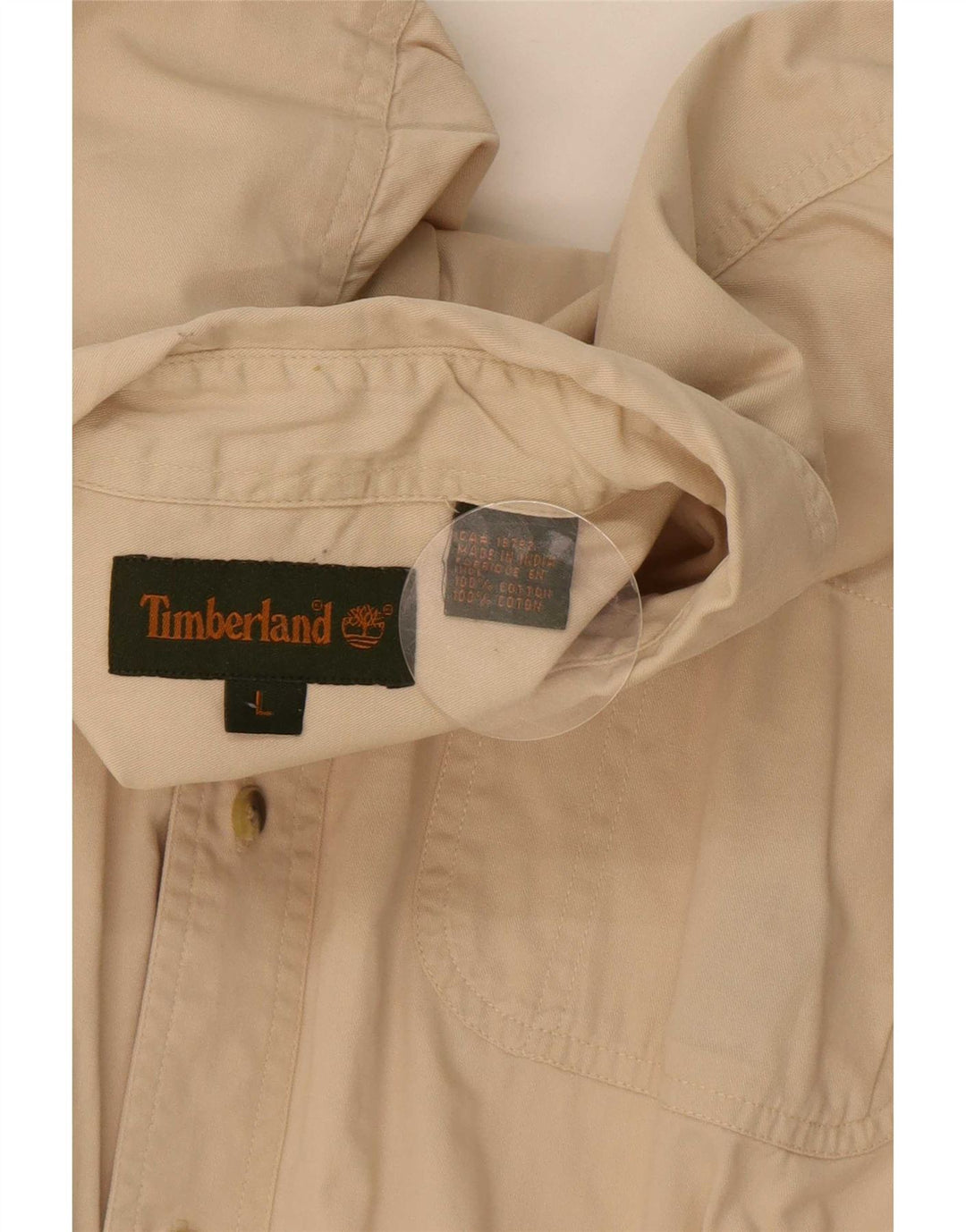 Camisa Timberland Hombre Grande Beige Algodón
