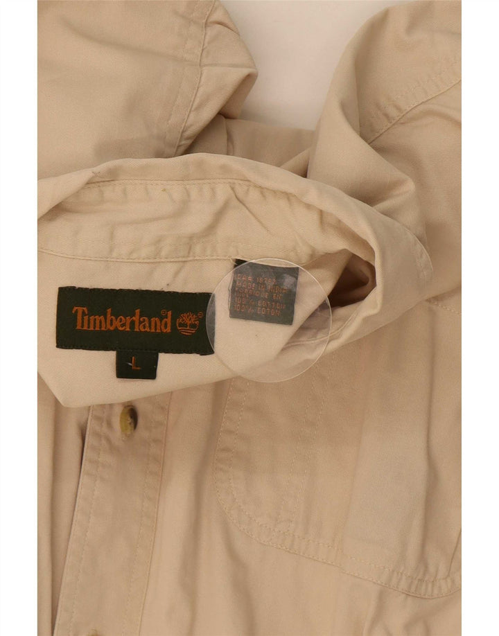Camisa Timberland Hombre Grande Beige Algodón