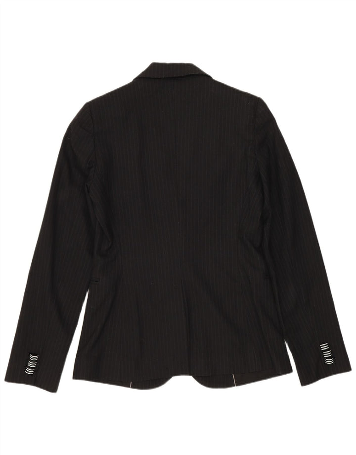 Stefanel Traje de 2 piezas con 1 botón para mujer IT 40 Small W28 L28 Black Pinstripe