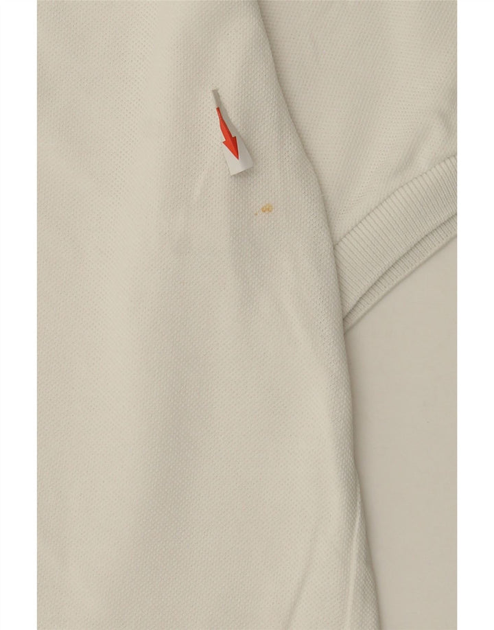LACOSTE Polo para hombre talla 3 pequeño algodón blanco