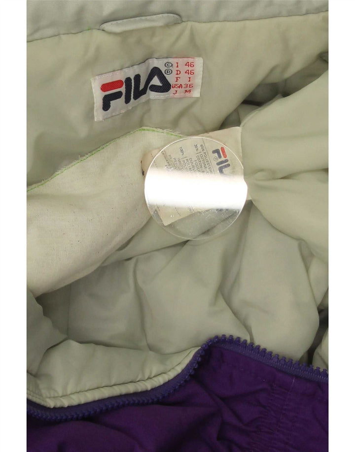 Fila Mono de esquí para hombre IT 46 Poliéster con bloques de color morado pequeño