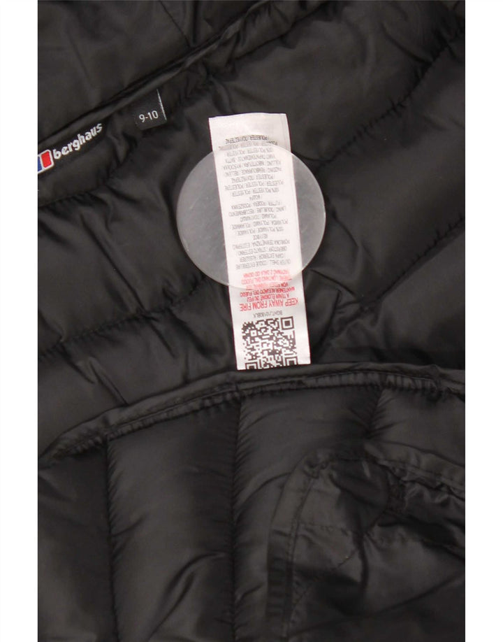 Berghaus Chaqueta acolchada con capucha para niña 9-10 años Negro Poliéster