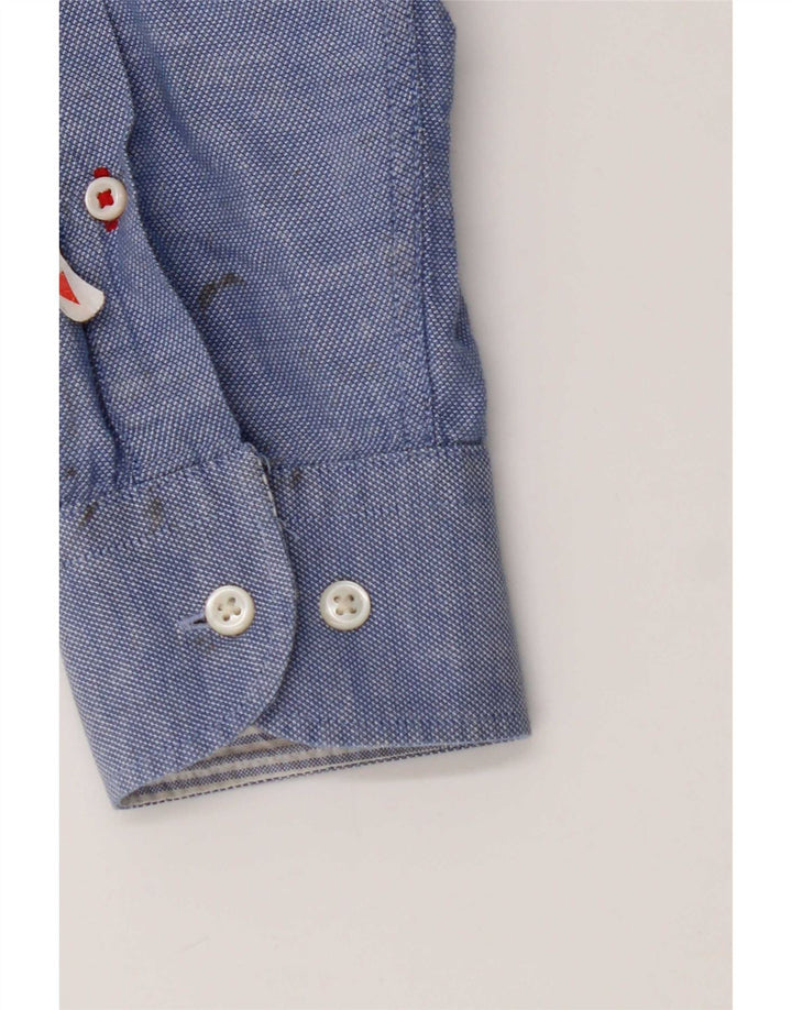 Camisa Tommy Hilfiger Hombre Azul Medio Algodón