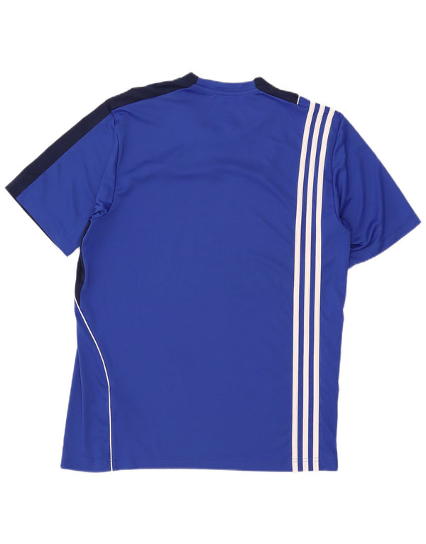 Adidas Mens Climalite Graphic Camiseta Top UK 42/44 Grande Azul Colorblock