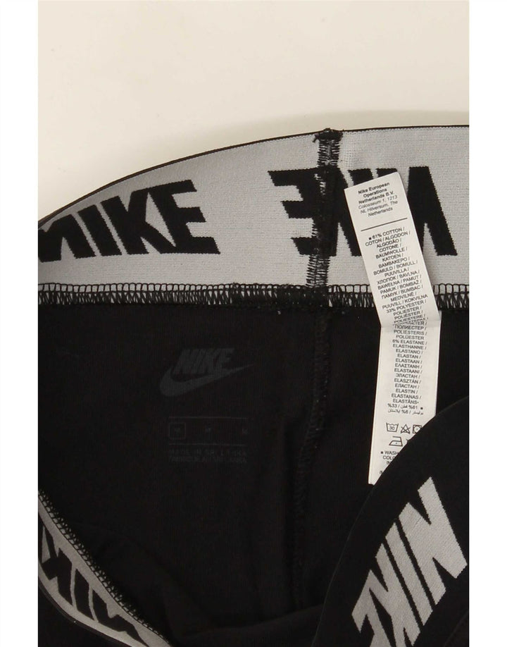 Nike - Leggings gráficos para mujer (talla 40), algodón negro mediano
