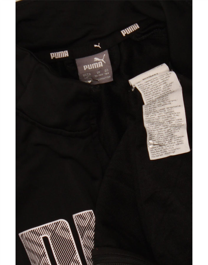 Puma Chaqueta de chándal gráfica para niños 13-14 años Negro Poliéster