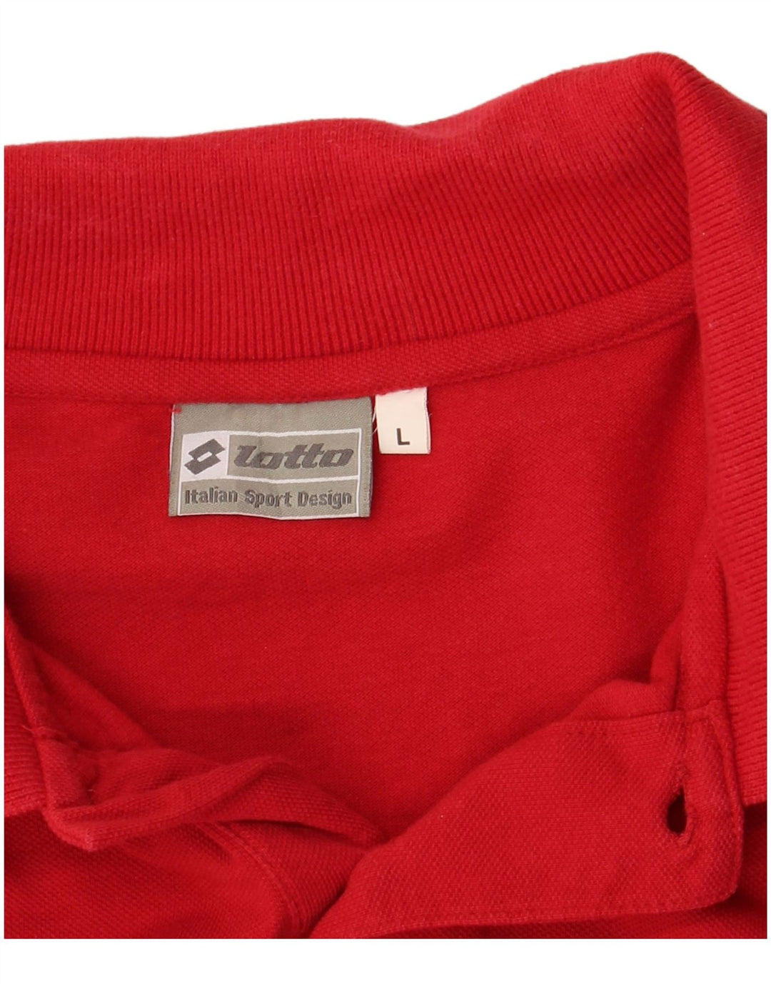 LOTTO Polo de manga larga para hombre grande rojo