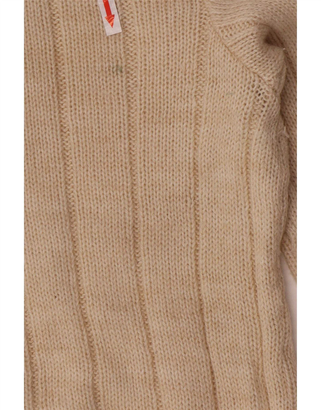 Vintage hombres Cardigan suéter medio beige