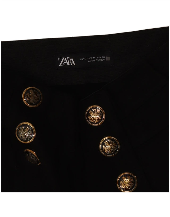 Zara Mujer Pantalones Cortos Slim Medium W28 L25 Negro
