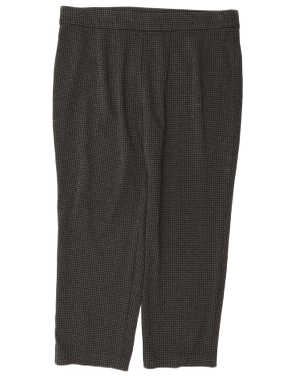 Marks & Spencer Pantalones Cortos para Mujer UK 18 XL W36 L26 Gris Pata de Gallo