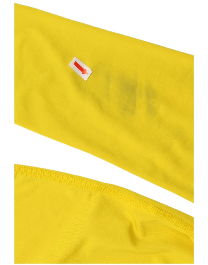 PUMA Womens Top Long Sleeve UK 14 Large Yellow Polyester