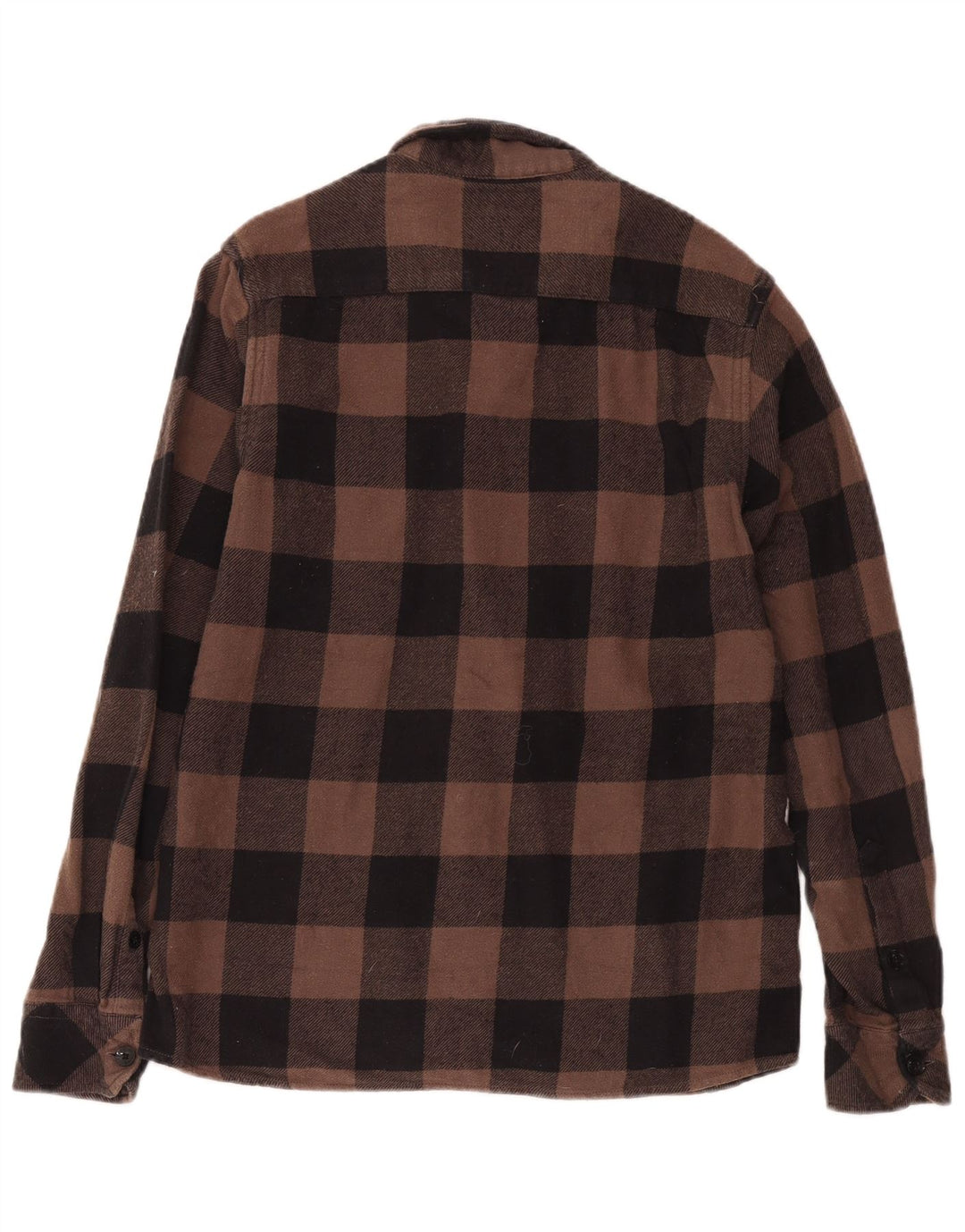 Dickies Hombre Camisa De Franela De Algodón A Cuadros Marrón Medio