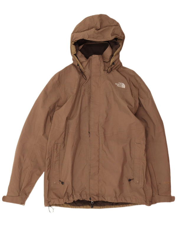 The North Face Chaqueta impermeable con capucha para hombre UK 40 Large Marrón Poliéster