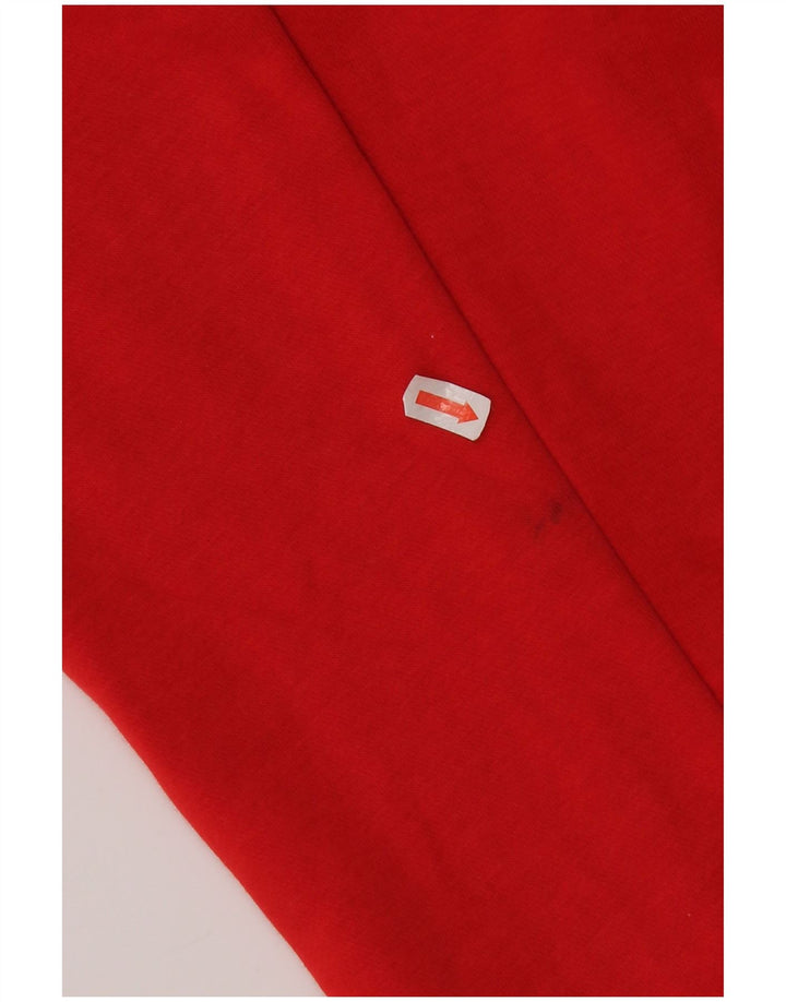 Nike Sudadera con capucha y cremallera gráfica para hombre, talla grande, algodón rojo