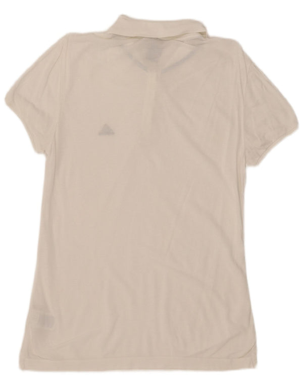 Adidas Polo para mujer UK 12 Medium Blanco Algodón