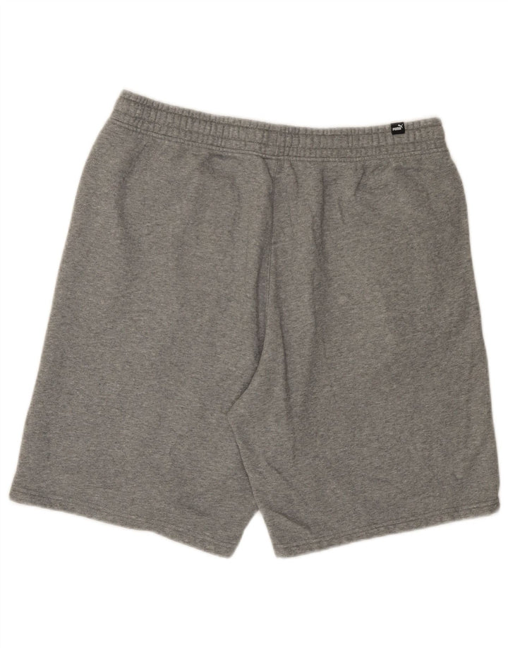 Puma Pantalones cortos deportivos para hombre de algodón gris grande