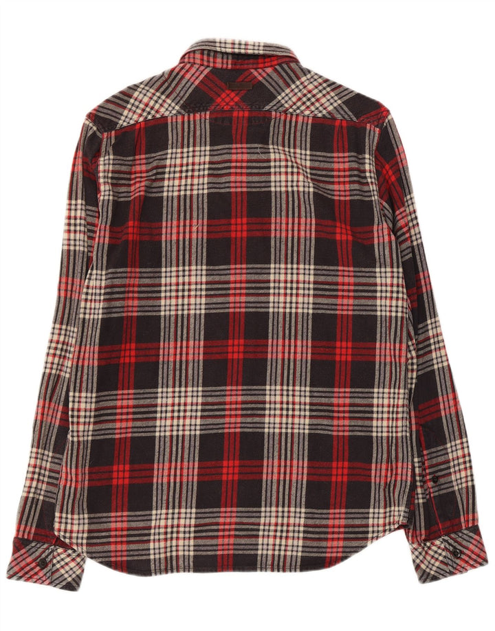 Marlboro Classics Camisa De Franela Slim Fit A Cuadros Para Hombre Cuadros Negros Grandes