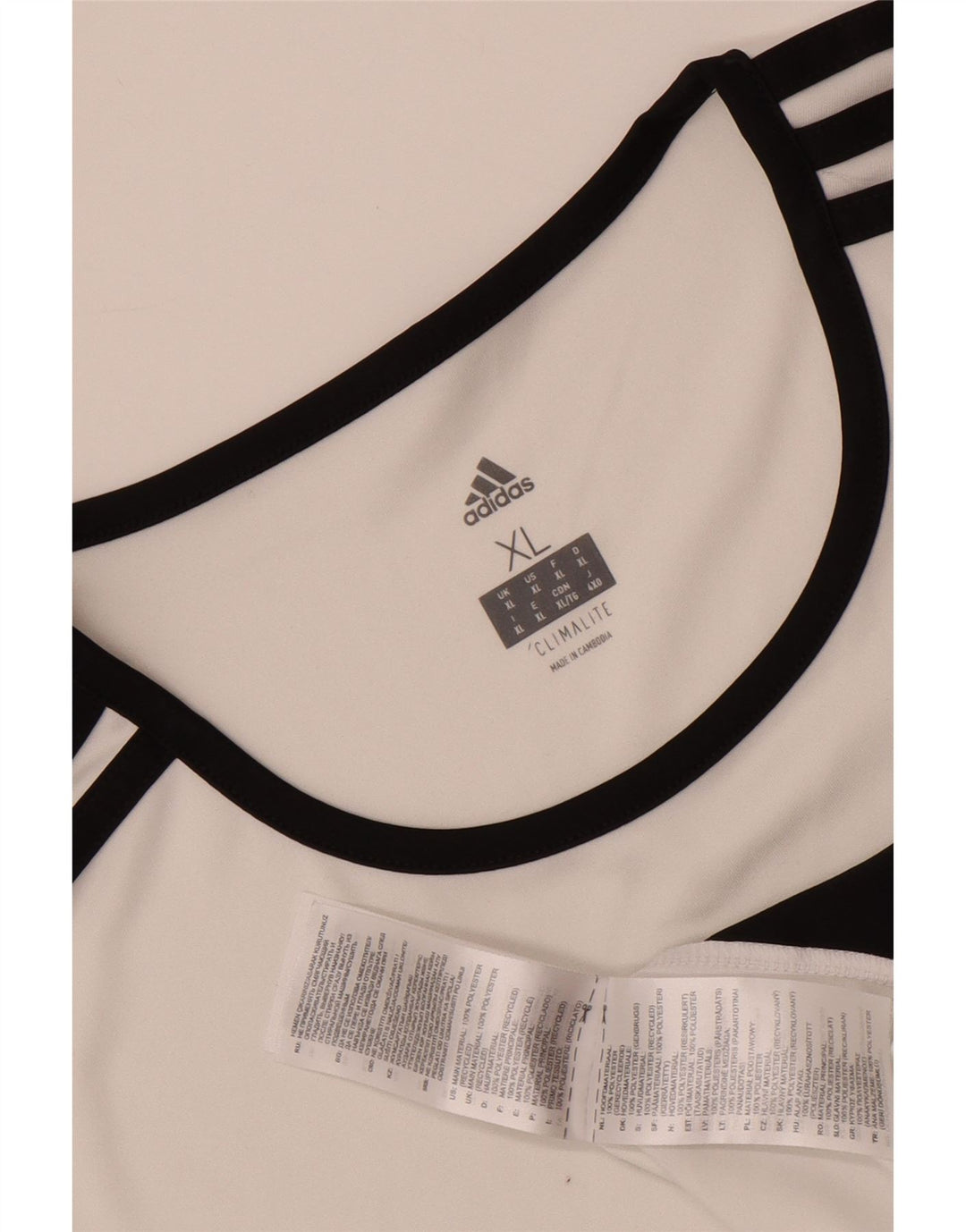 ADIDAS Hombre Climalite Camiseta Top XL Blanco Poliéster