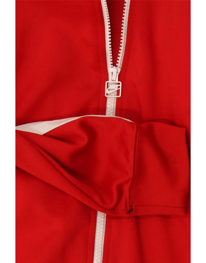 Nike - Sudadera con capucha y cremallera gráfica para hombre, talla pequeña, color rojo, poliéster