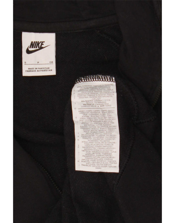 Nike - Sudadera con capucha y cremallera para hombre, talla pequeña, algodón negro