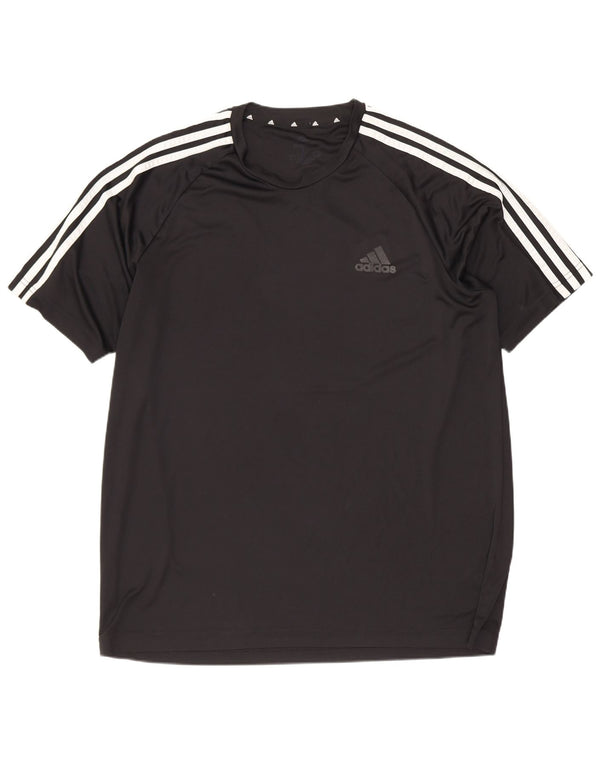 Adidas Hombre Camiseta Top Grande Negro Poliéster Deportes