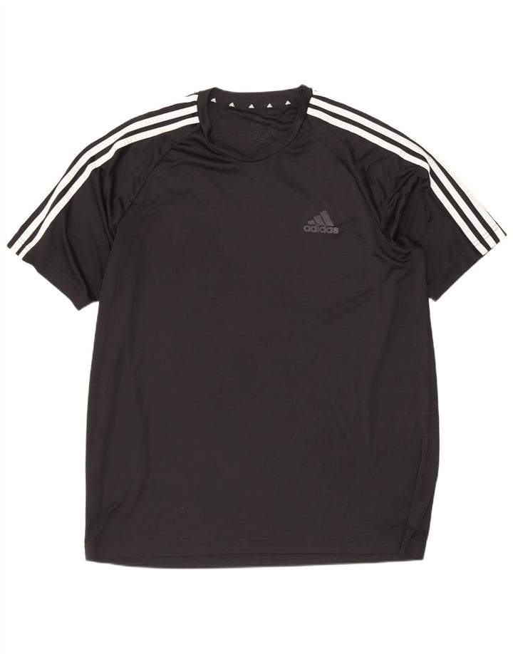 Adidas Hombre Camiseta Top Grande Negro Poliéster Deportes