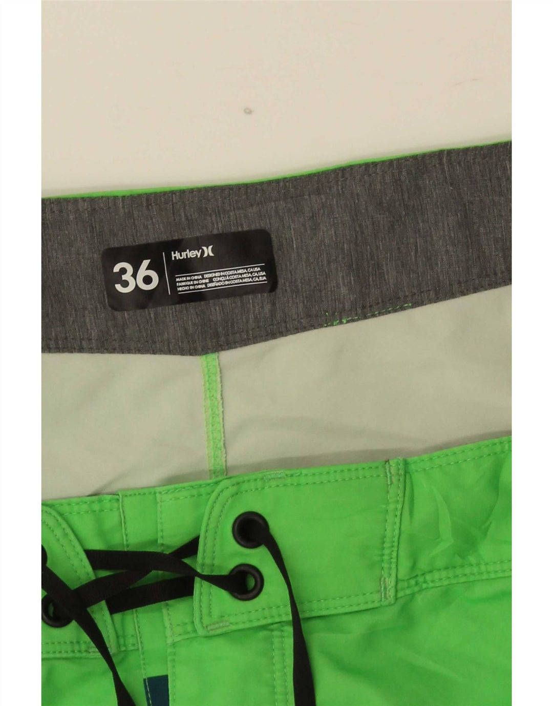 Hurley Hombre Bañador Corto Grande Color Verde Bloque