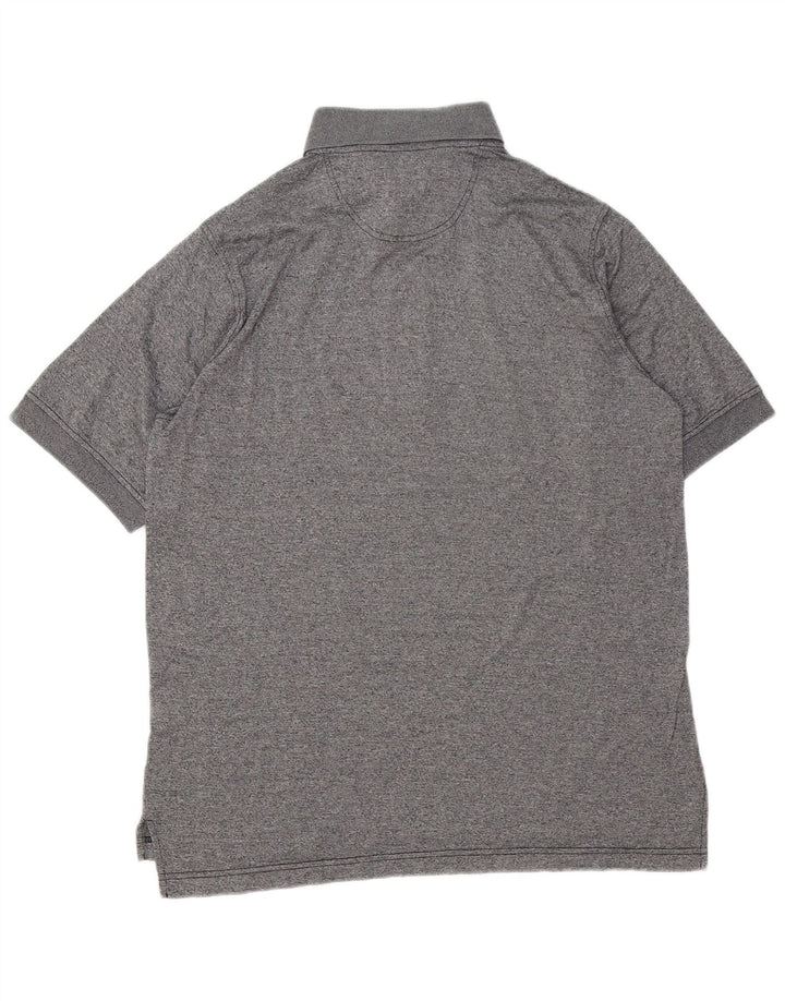 Polo Ellesse para hombre de algodón moteado gris pequeño