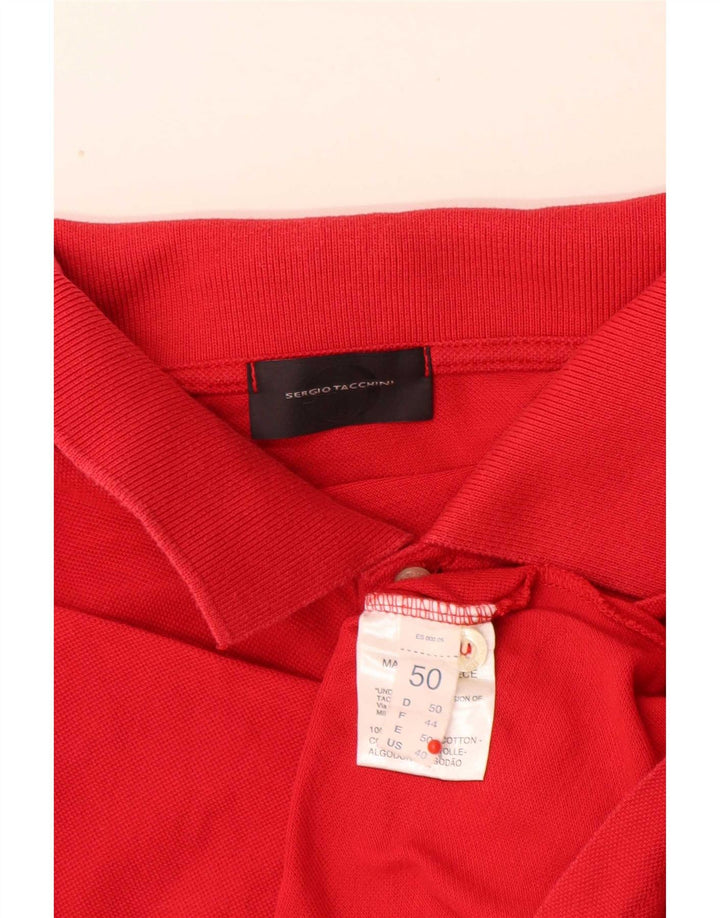 Sergio Tacchini Polo de corte regular para hombre IT 50 Algodón rojo mediano
