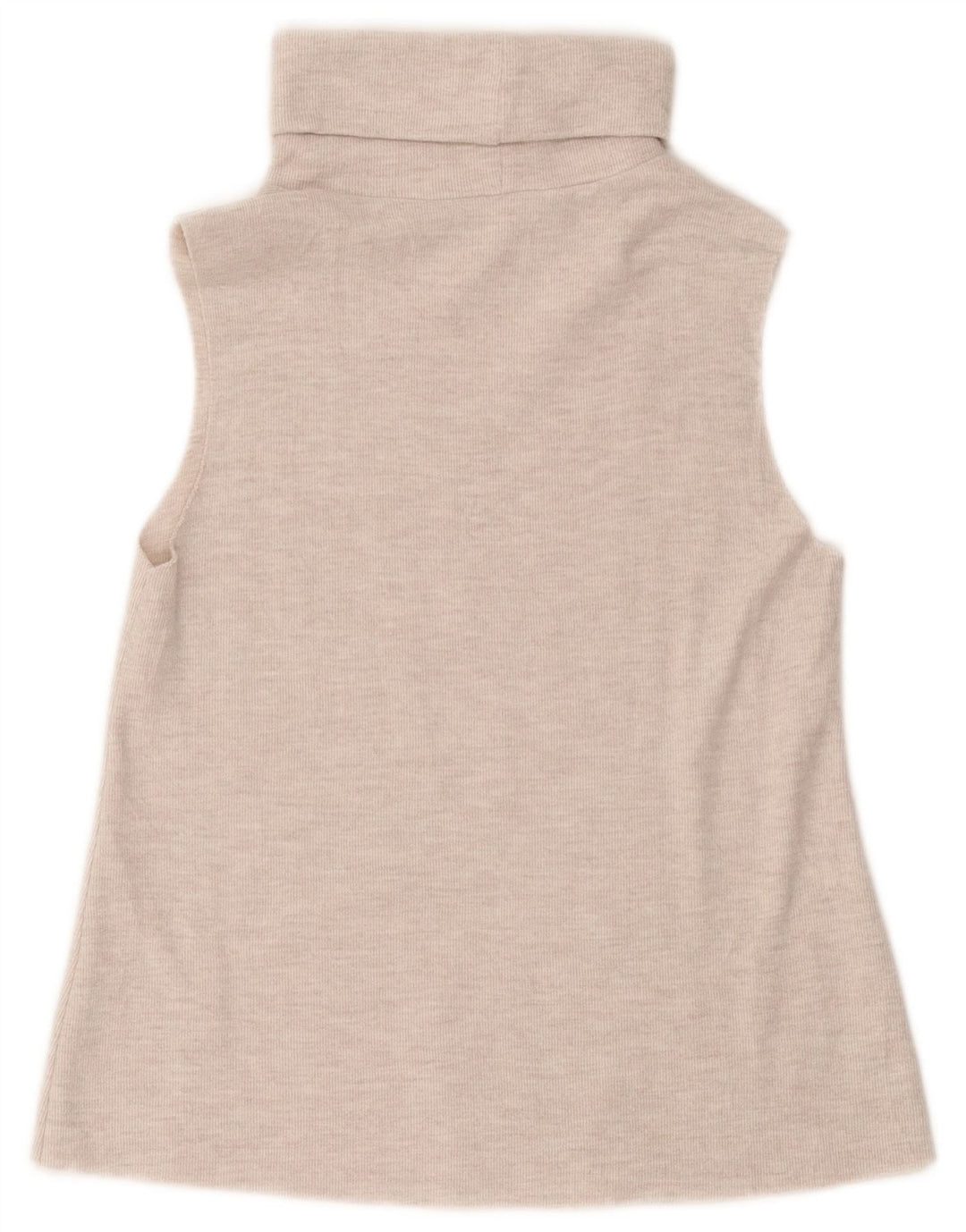 Zara Blusa sin mangas con cuello vuelto para mujer UK 10 Small White
