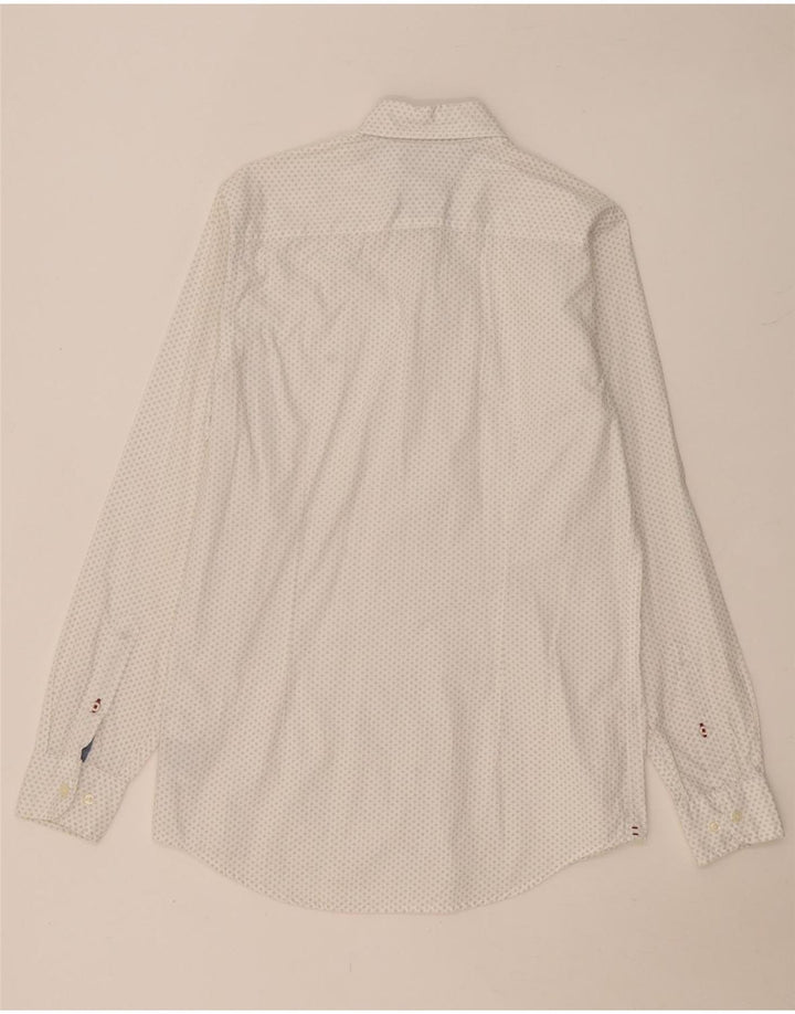 TOMMY HILFIGER Camisa slim fit de algodón con lunares blancos medianos