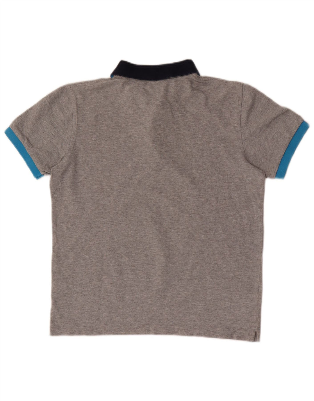 Polo Sun68 para hombre de algodón con bloques de color gris pequeño