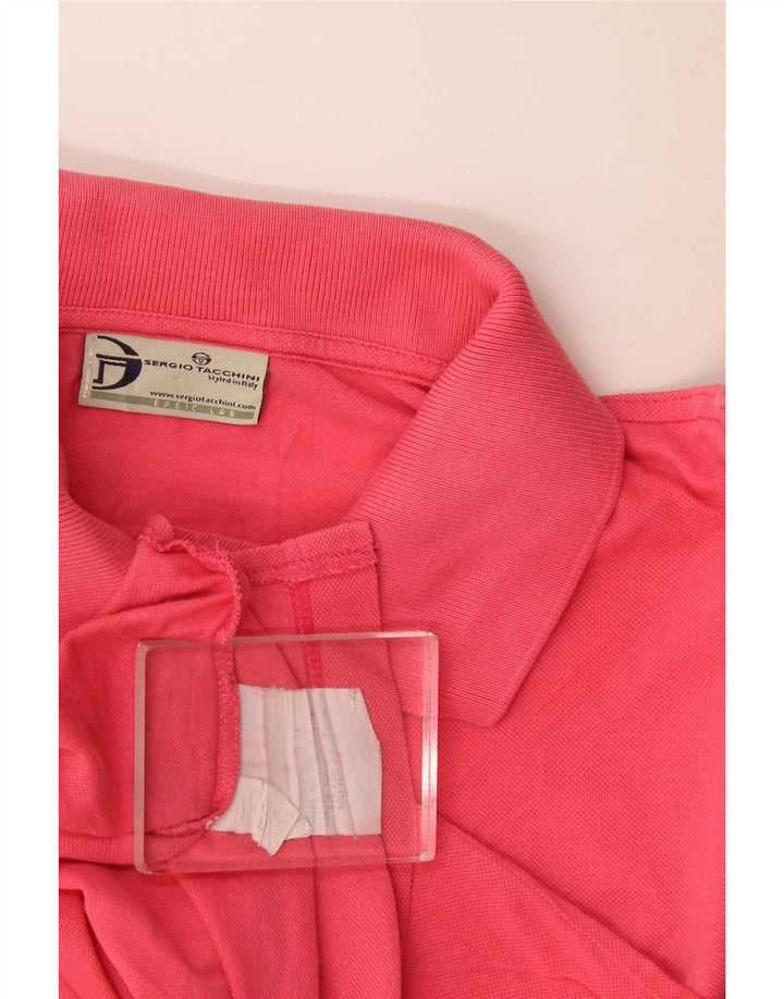 Sergio Tacchini Polo para hombre grande rosa