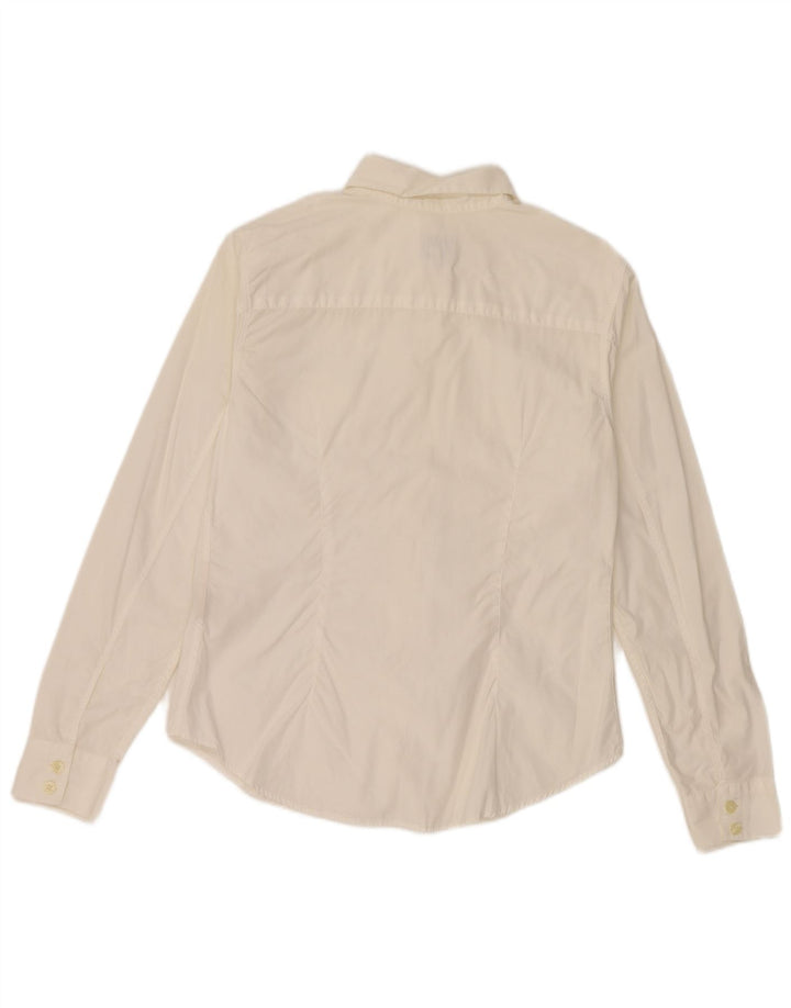 Camisa Calvin Klein Mujer Pequeña De Algodón Blanco Roto