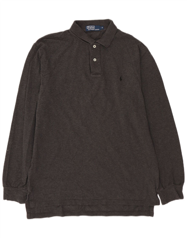 POLO RALPH LAUREN Polo de manga larga para hombre de algodón gris medio
