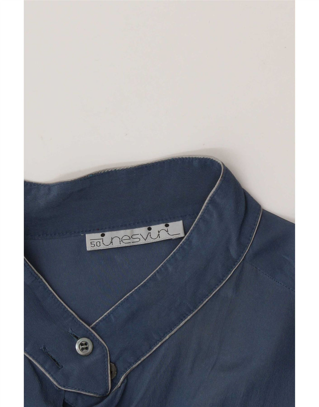 Blusa camisera vintage para mujer IT 50 XL Azul