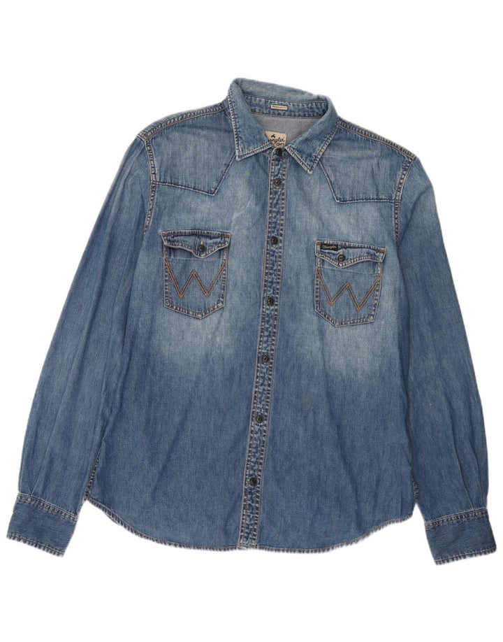 Wrangler Camisa Vaquera Regular Fit Hombre XL Algodón Azul